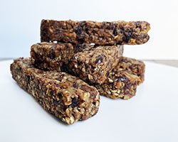 gluten free granola bars stacked